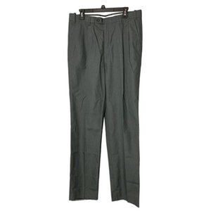 Berle Pleated Straight Leg Pants, Men's Size 36L, Self Sizer Dark Grey